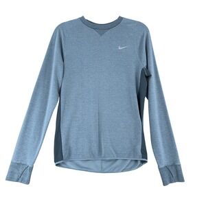 Nike Dri Fit Men's Blue Long‎ Sleeve Athletic Performance Shirt Size S